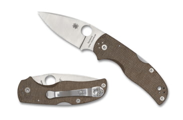 Image of Spyderco Native 5 Folding Knife, 2.95 in, CPM CRU-WEAR Steel, Brown, Micarta, C41MPCW5