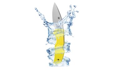 Image of Spyderco Native 5 Lightweight Folding Knife, 2.95in, CPM MagnaCut, Drop Point Blade, PlainEdge, FRN Yellow Handle, C41PYL5