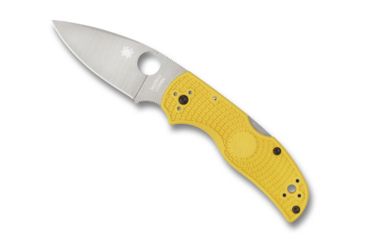 Image of Spyderco Native 5 Lightweight Folding Knife, 2.95in, CPM MagnaCut, Drop Point Blade, PlainEdge, FRN Yellow Handle, C41PYL5
