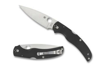 Image of Spyderco Native Chief Folding Knife, 4.09in, CPM S30V, Leaf Blade, Plain Edge, G-10, Black Handle, C244GP
