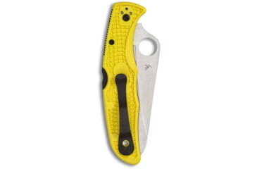 Image of Spyderco Pacific Salt 2 Folding Knife, 3.78in, H1 Steel, Drop Point Blade, Plain Edge, Yellow FRN Handle, C91PYL2