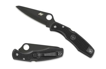 Image of Spyderco Pacific Salt Black FRN Handle, H-1 Black Blade FE Blade Fold Knife C91PBBK