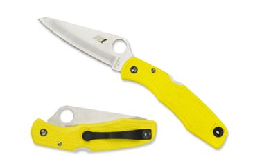 Image of Spyderco Pacific Salt Yellow FRN Handle, H-1 FE Blade Fold Knife C91PYL