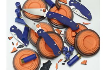 Image of Spyderco Para 3 Folding Knife, 2.95in, CPM S110V, Clip Point Blade, Satin Finish, Plain Edge, G-10, Dark Blue Handle, C223GPDBL