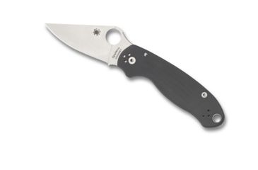 Image of Spyderco Para 3 Folding Knife, 2.95in, Maxamet, Clip Point Blade, Plain Edge, Satin Finish, G-10 Dark Gray Handle, C223GPDGY