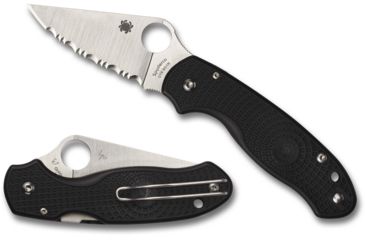 Image of Spyderco Para 3 Lightweight Folding Knife, Serrated Blade, Black, C223SBK