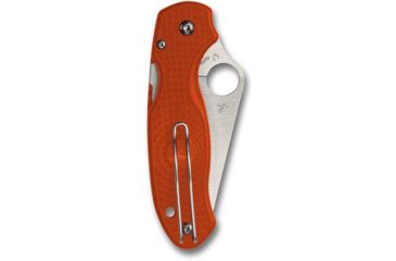 Image of Spyderco Para 3 Lightweight Sprint Run Folding Knife, 2.95in, CPM REX 45, Drop Point Blade, FRN Burnt Orange Handle, C223PBORE