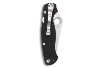 Image of Spyderco Para Military 2 Folding Knife, 3.45 in, CPM S45VN, Black, G-10 Handle, PlainEdge Blade, C81GP2