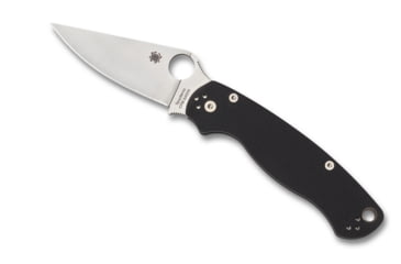 Image of Spyderco Para Military 2 Folding Knife, 3.45 in, CPM S45VN, Black, G-10 Handle, PlainEdge Blade, C81GP2