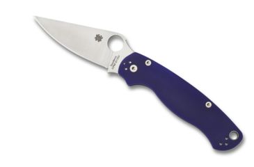 Image of Spyderco Para Military 2 Folding Pocket Knife, G-10, Dark Blue, S110v, Plain Edge, C81GPDBL2