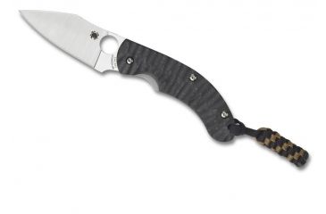 Image of Spyderco Perrin PPT 7.38in PlainEdge Folding Knife, Carbon Fiber, Black C135CFP