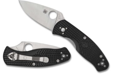 Image of Spyderco Persistence Lightweight Folding Knife, 2.75in, 8Cr13MoV Steel, PlainEdge, Drop Point Blade, FRN Black Handle, C136PBK