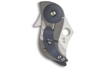 Image of Spyderco Pochi Folding Knife, 1.56in, CPM S45VN Steel, Clip point Blade, Beadblasted Handle, Designed by Kazuyuki Sakurai, Titanium, C256TIP