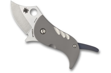 Image of Spyderco Pochi Folding Knife, 1.56in, CPM S45VN Steel, Clip point Blade, Beadblasted Handle, Designed by Kazuyuki Sakurai, Titanium, C256TIP