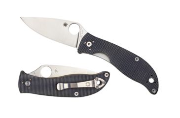 Image of Spyderco Polestar Folding Knife, 3.31in, CTS BD1, Drop Point Blade, G-10 Gray Handle, C220GPGY