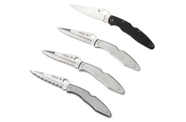 Image of Spyderco Police Model Stainless Steel Folding Knife, Black, Stainless Steel