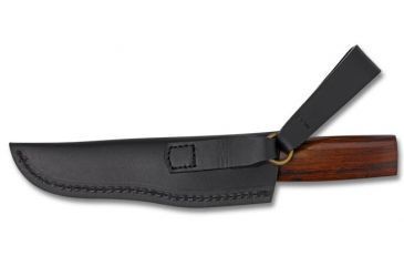 Image of Spyderco Puukko Ironwood FE  Knife w/ Leather Sheath