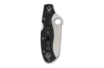 Image of Spyderco Rescue 3 Lightweight Thin Blue Line Folding Knife, 3.57in, VG-10, Serrated Sheepsfoot Blade, FRN Black Handle, C14FSBKBL3