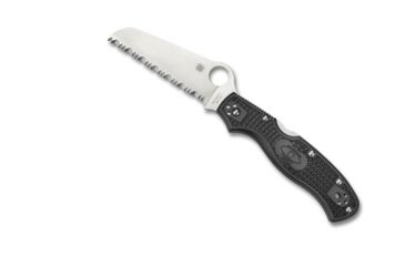 Image of Spyderco Rescue 3 SpyderEdge Folding Knife, 3.58in, VG-10, Sheepsfoot Blade, FRN Black Handle, C14SBK3