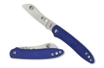 Image of Spyderco Roadie Folding Knife, 2.09in, N690Co, Wharncliffe Blade, Plain Edge, FRN Blue Handle, C189PBL