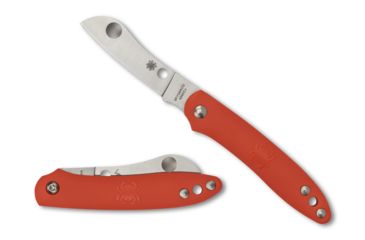 Image of Spyderco Roadie Folding Knife, 2.09in, N690Co, Wharncliffe Blade, Plain Edge, FRN Orange Handle, C189POR