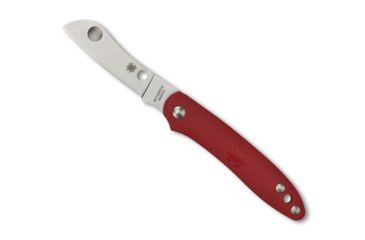 Image of Spyderco Roadie Folding Knife, 2.09in, N690Co, Wharncliffe Blade, Plain Edge, Fiberglass-Reinforced Nylon, Red Handle, C189PRD