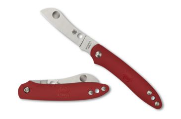 Image of Spyderco Roadie Folding Knife, 2.09in, N690Co, Wharncliffe Blade, Plain Edge, Fiberglass-Reinforced Nylon, Red Handle, C189PRD