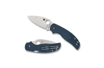 Image of Spyderco Sage 5 Folding Knife, 3in, CPM SPY27, Spear Point Blade, Plainedge, FRN Cobalt Blue Handle, C123PCBL