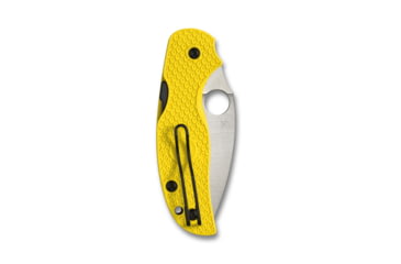 Image of Spyderco Sage 5 Folding Knife, 2.99 in, CPM MagnaCut Stainless Steel, Yellow, Fiberglass Reinforced Nylon, C123PYL