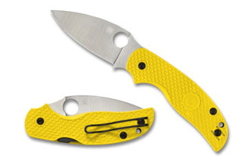 Image of Spyderco Sage 5 Folding Knife, 2.99 in, CPM MagnaCut Stainless Steel, Yellow, Fiberglass Reinforced Nylon, C123PYL