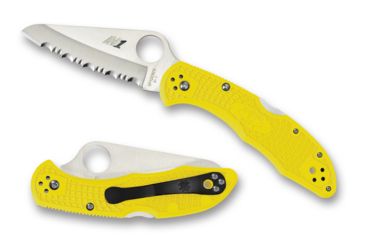 Image of Spyderco Salt 2 Lightweight FRN Handle 7.25in SpyderEdge Folding Knife, Yellow, C88SYL2