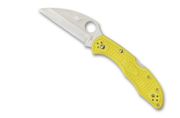 Image of Spyderco Salt 2 Wharncliffe Folding Knife, Lightweight, PlainEdge, Yellow, C88PWCYL2
