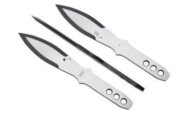 Image of Spyderco SpyderThrowers Set of 3 Throwing Knives Plain Edge Fixed Blade Knives 10in, Black, Medium, TK01MD