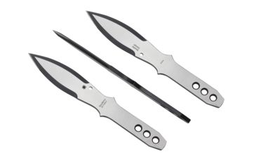 Image of Spyderco SpyderThrowers Set of 3 Throwing Knives Plain Edge Fixed Blade Knives 9in, Black, Small, TK01SM