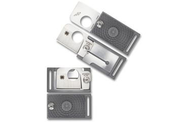 Image of Spyderco Squarehead Lightweight FRN PlainEdge Dog Tag Folding Knife, Gray, C193PGY