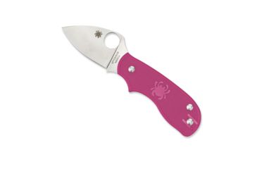 Image of Spyderco Squeak SlipIt Folding Knife, 2in, N690Co, Clip Point Blade, PlainEdge, FRN Pink Handle, C154PPN