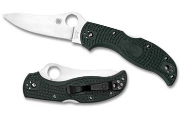 Image of Spyderco Stretch, Blue Nishijin Glass Fiber Handle, Damascus Blade C90GFBLPD