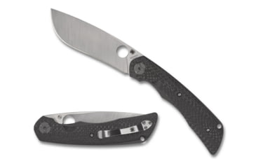 Image of Spyderco Subvert Folding Knife, 4.12in, CPM 20CV Steel, Carbon Fiber/Titanium Handle, Black, C239CFP
