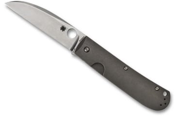 Image of Spyderco SwayBack Folding Knife, 3.53in, CTS XHP Steel, Wharncliffe Blade, Titanium Handle, Designed by Marcin Slysz, Titanium, C249TIP