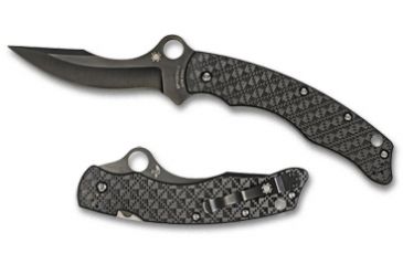 Image of Spyderco Szabo Folding Knife w/ Black PlainEdge Blade and Carbon Fiber Handles C146CFBBKP