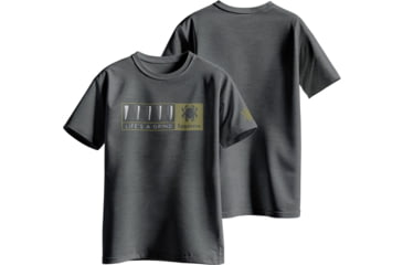 Image of Spyderco T-Shirt Life'S A Grind Heather, Large, Grey, SPY-TS05HGY-L