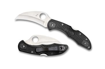 Image of Spyderco Salt Tasman 2 Folding Knife, 2.91in, H-1, Hawkbill Blade, FRN Black Handle, C106PBK2