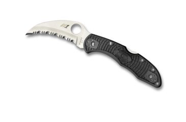 Image of Spyderco Salt Tasman 2 Lightweight Folding Knife, 2.91in, H-1, Hawkbill Blade, SpyderEdge, FRN Black Handle, C106SBK2