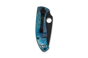 Image of Spyderco Tenacious Folding Knife, 3.35 in, D2, Blue, Titanium, Diamond Like Coating, C122TIBLBKD2P