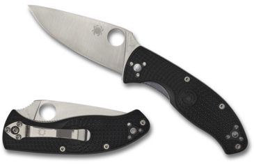 Image of Spyderco Tenacious Lightweight Folding Knife, 3.39 in, 8Cr13MoV, Clip Point Blade, FRN Black Handle, C122PBK