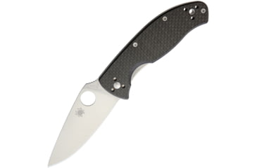 Image of Spyderco Tenacious Folding Knife, 3.5in, Satin 8Cr13MoV Steel, Leaf Blade, Carbon Fiber/G10 Handle, C122CFP