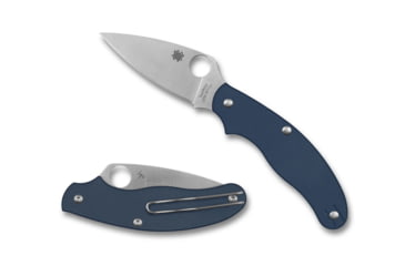 Image of Spyderco UK Penknife Folding Knife, 2.95in, CPM SPY27, Leaf Blade, G10 Blue Handle, C94GPCBL