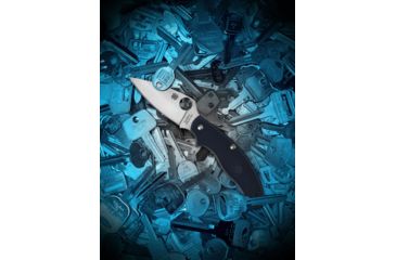 Image of Spyderco UK Penknife Folding Knife, 3in, CPM S110V, Leaf Blade, FRN Dark Blue Handle, C94PDBL
