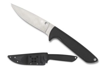 Image of Spyderco Waterway Fixed Blade Knife, 4.44 in Steel Blade, G-10 Handle, Black, FB43GP