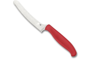 Image of Spyderco Z-Cut Blunt Tip, 4.3in, Serrated, Red Handle, K13SRD